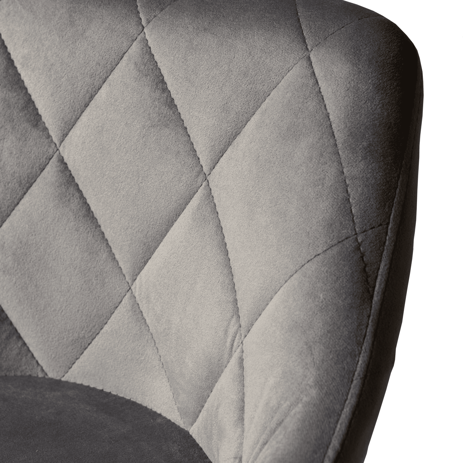 Tabouret de bar en velours gris ROBIN