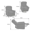 Fauteuil électrique inclinable gris