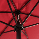 Parasol droit HAPUNA rond 2,70m de diamètre rouge