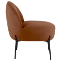 Fauteuil in roestkleurige lusstof HELMI