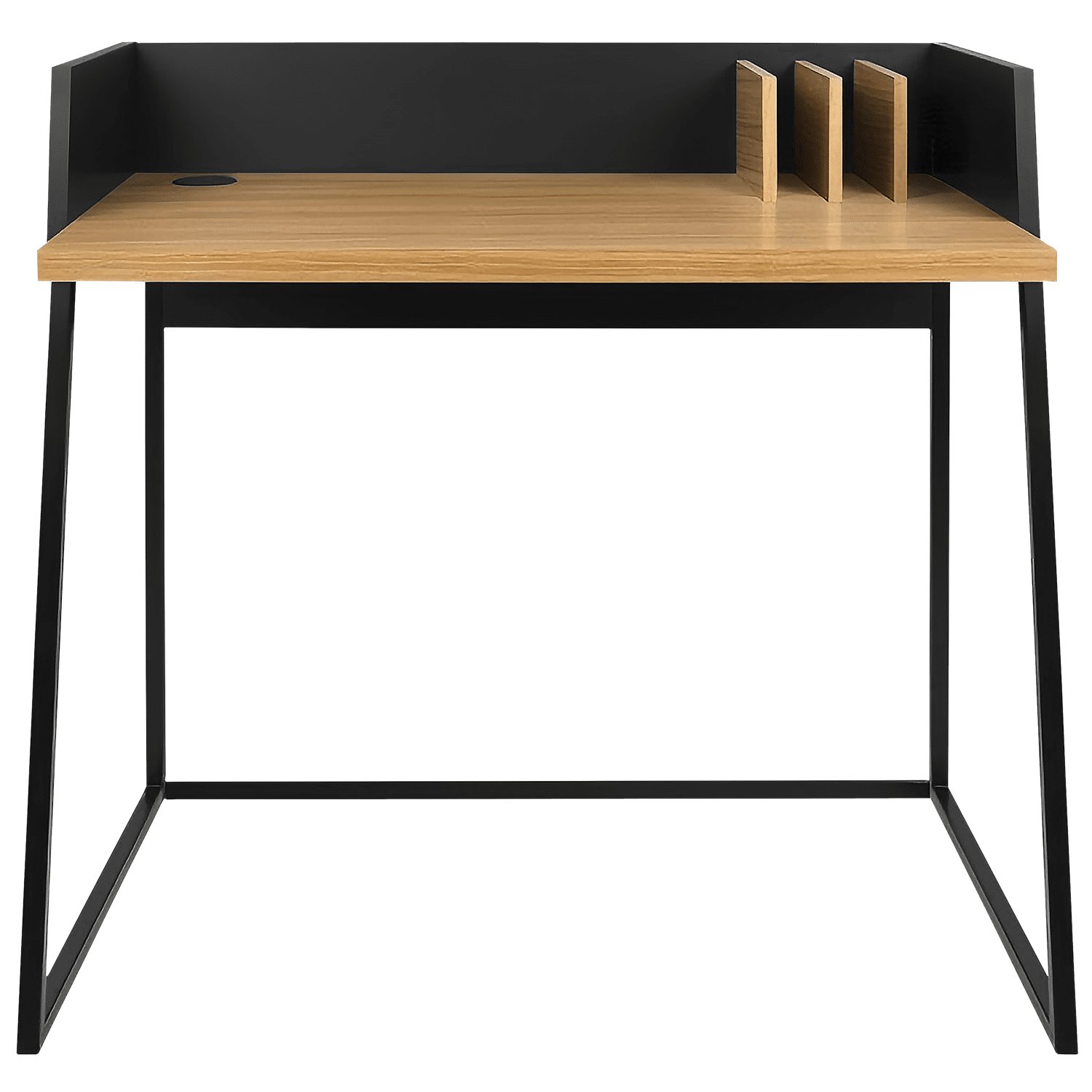 Houten en zwart bureau CHARLES