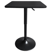 Table de bar carrée noire