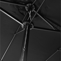 Parasol double 2,7x4,6m LINAI noir