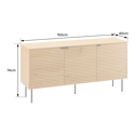 Credenza in legno a 3 ante 150cm STINNA