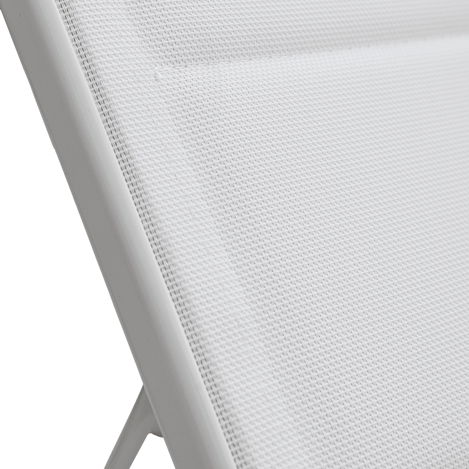 Bain de soleil en textilène blanc - aluminium blanc