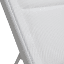 Bain de soleil en textilène blanc - aluminium blanc