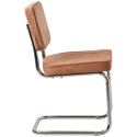 Lot de 2 chaises cantilever en velours côtelé terracotta MARIA