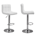 Lot de 2 tabourets de bar blanc MIKE