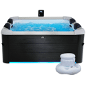 MSPA - Spa rigide connecté carré 160cm OSLO - 6 places + bar flottant