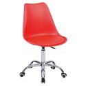 Chaise de bureau réglable en hauteur rouge - Happy Garden