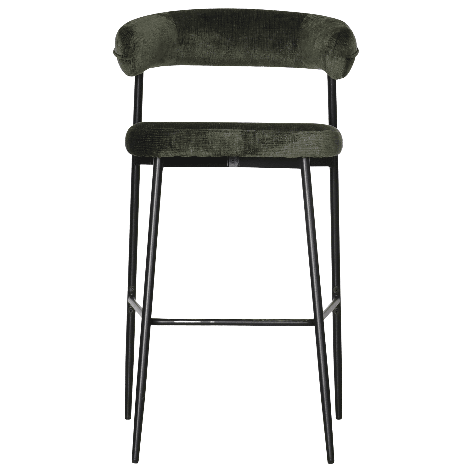 Lot de 2 tabourets de bar en tissu vert THEA
