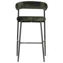 Lot de 2 tabourets de bar en tissu vert THEA