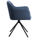 Lot de 2 chaises en tissu bleu DANNA