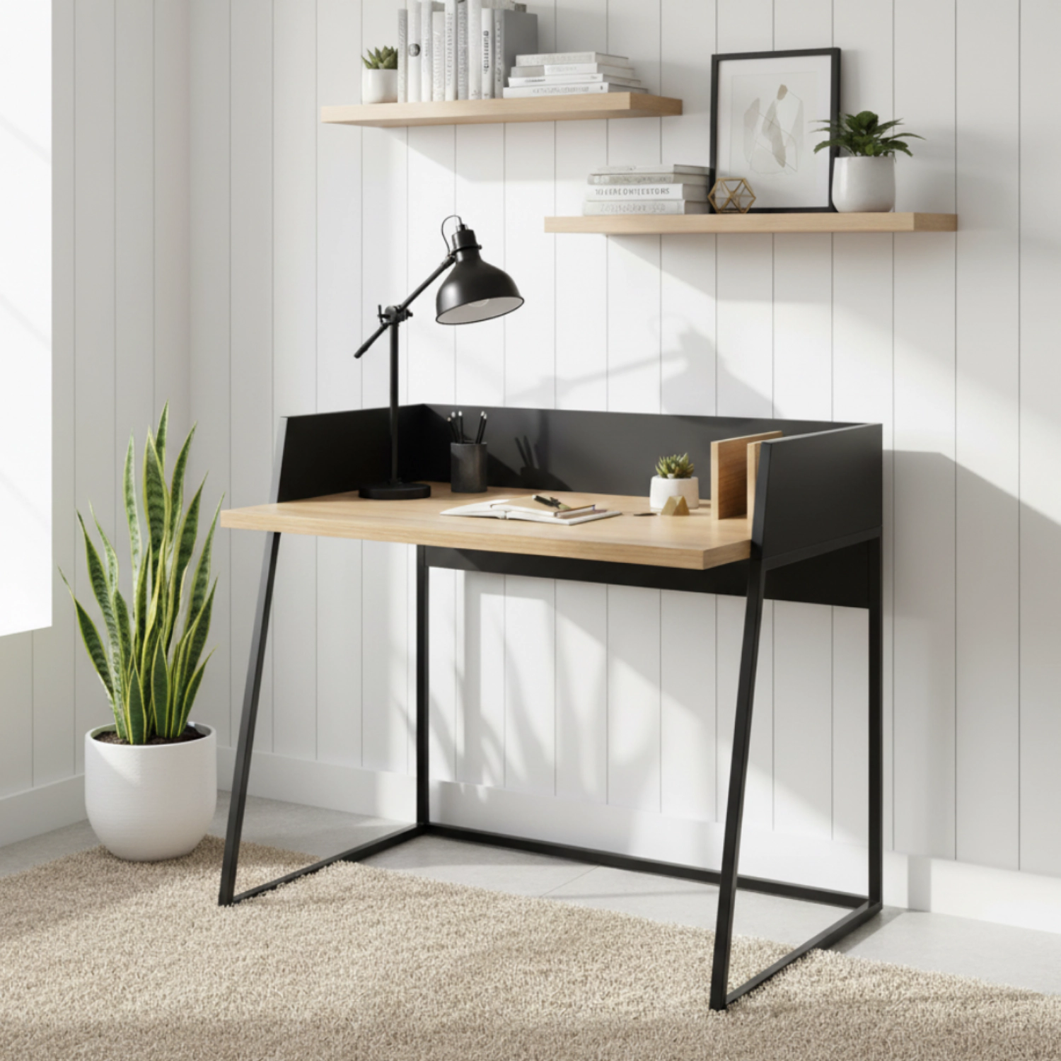 Bureau bois et noir CHARLES