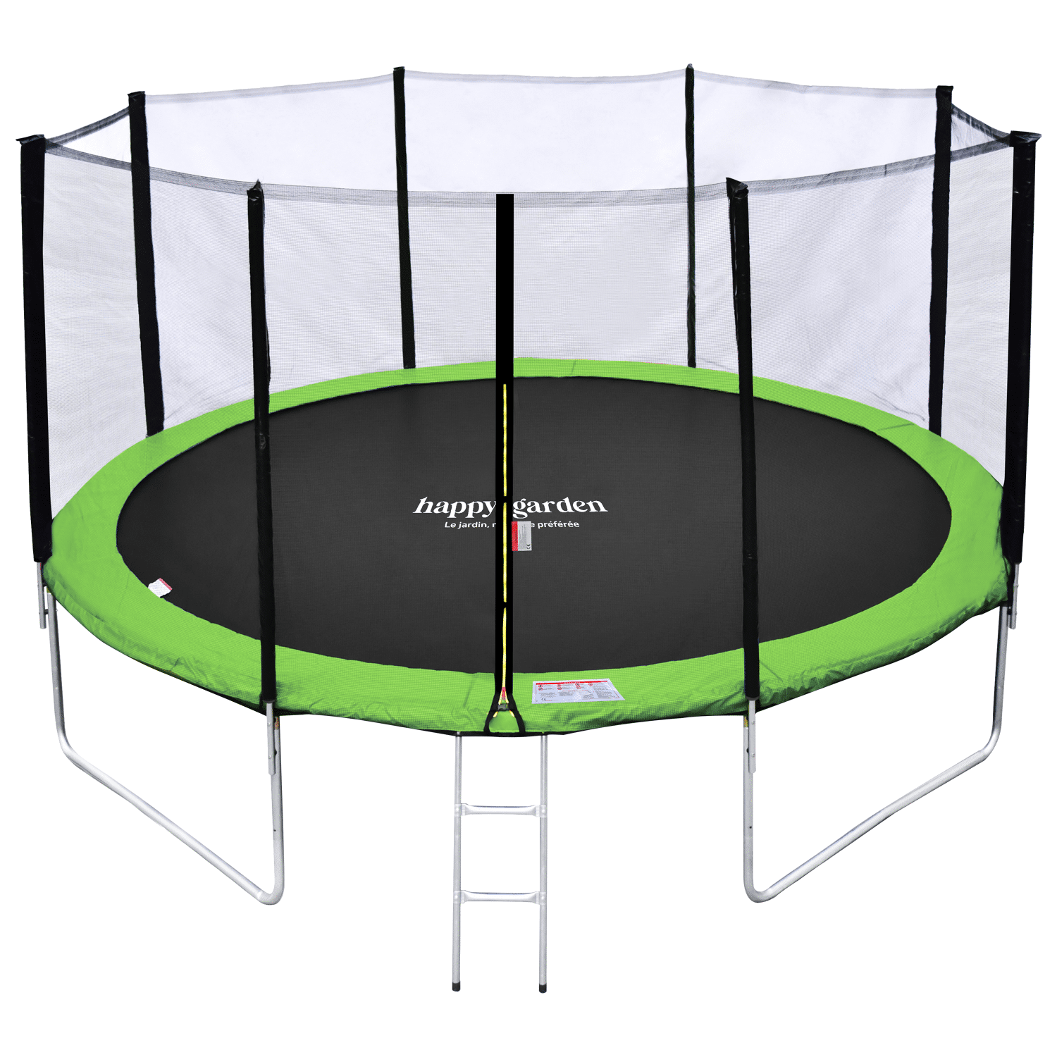 Pack Premium Trampoline 430cm réversible bleu / vert MELBOURNE + filet, échelle, bâche et kit d'ancrage
