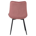 Conjunto de 2 cadeiras de veludo rosa LOUISE