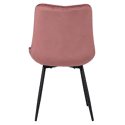 Lot de 2 chaises en velours LOUISE roses