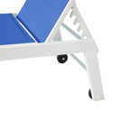 BARBADOS ligstoel in blauw textilene - wit aluminium