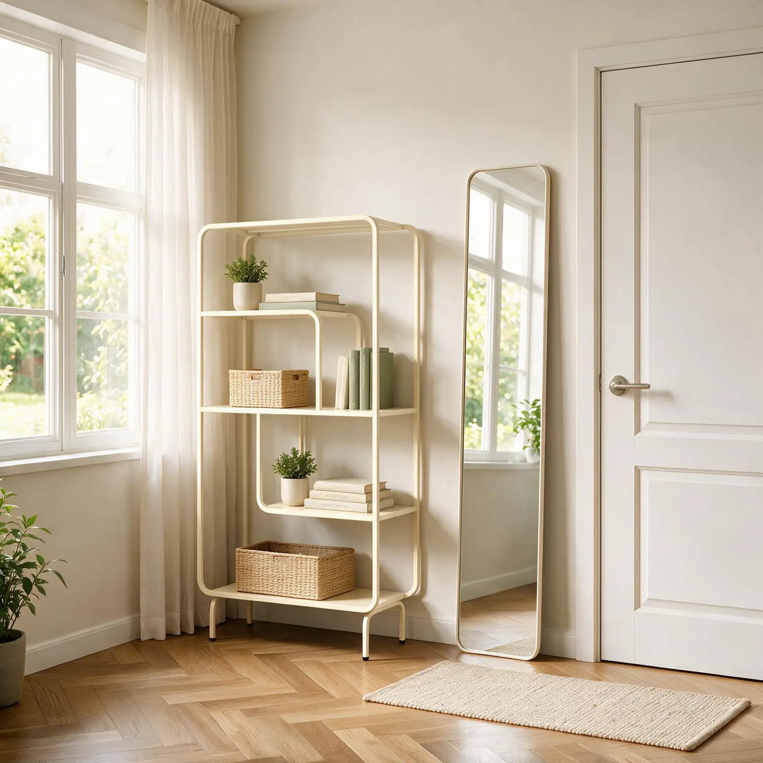 Consola design em metal branco