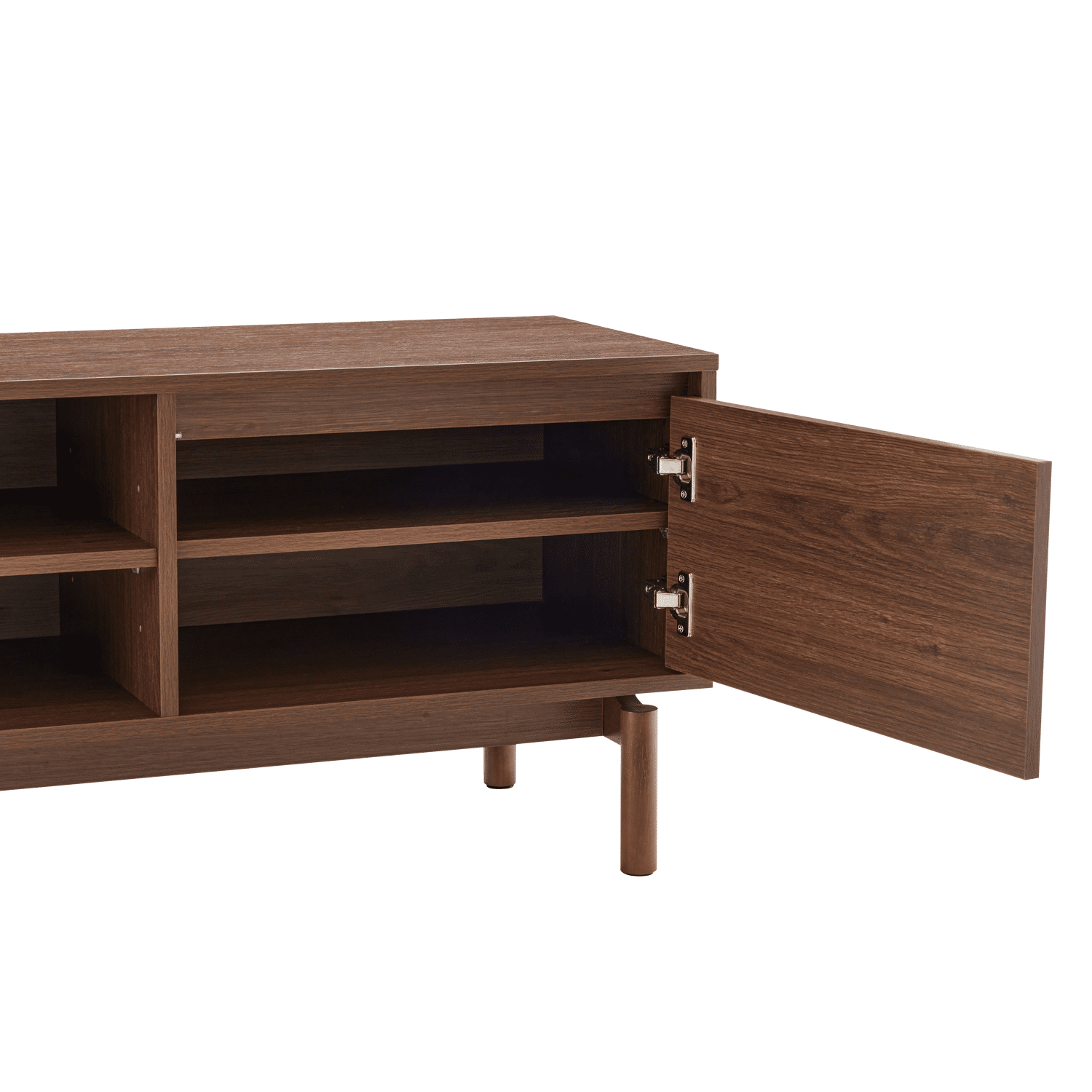 Meuble TV en bois foncé 160cm SARAH