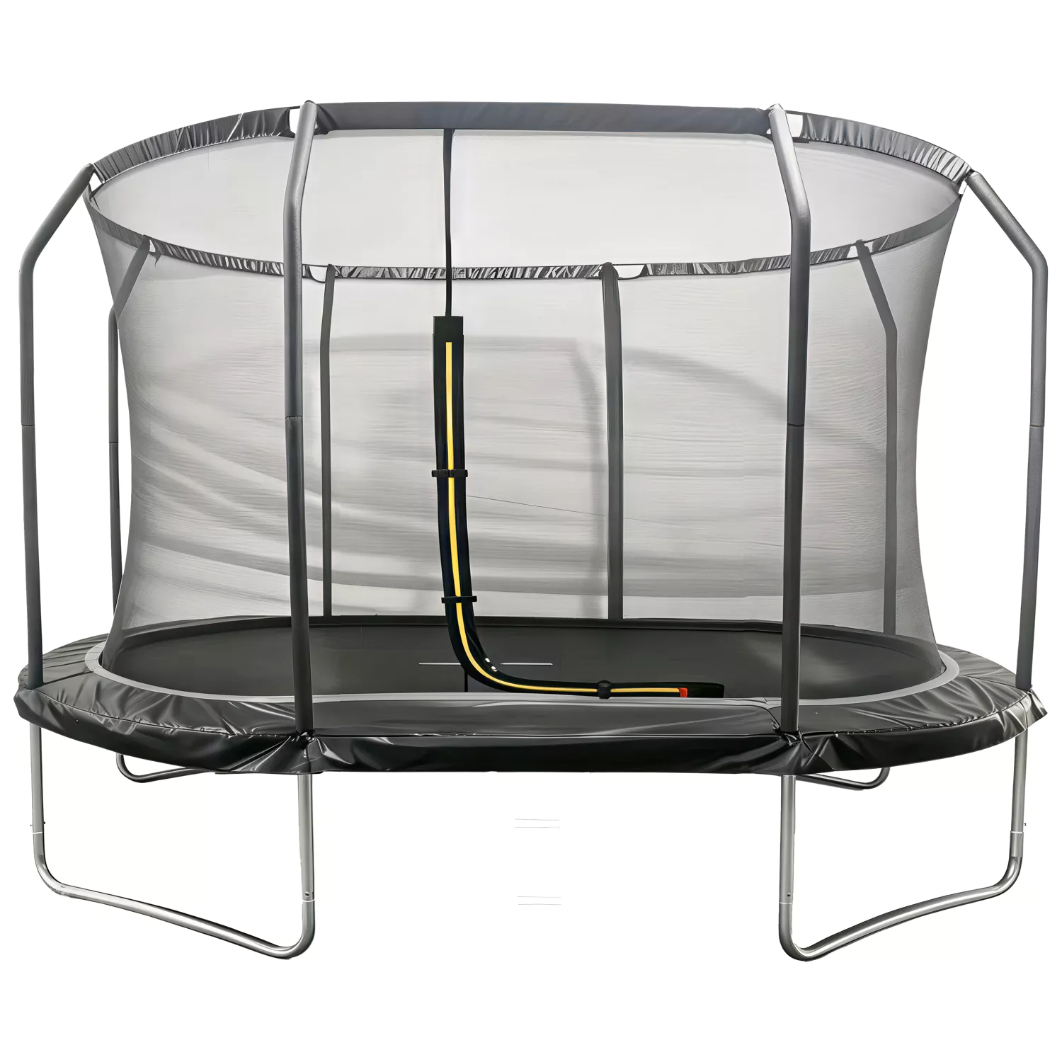 Trampolín ovalado 366x244cm negro SYDNEY + red y escalera