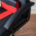 Silla gaming de oficina color negro y rojo CRASH