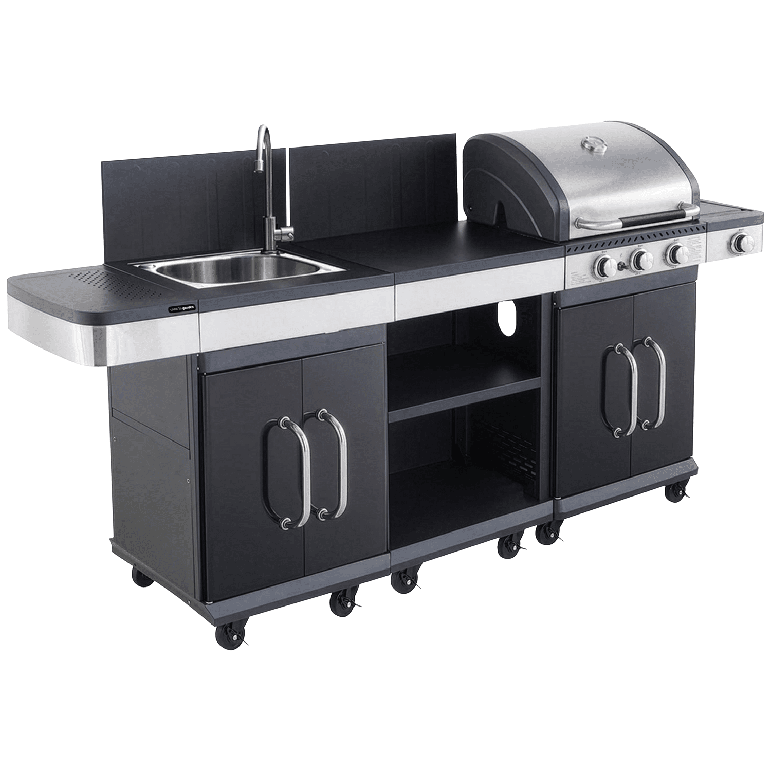 COOK'IN GARDEN - Cuisine extérieure modulable FIDGI 3 avec housse