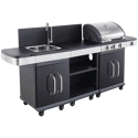 COOK'IN GARDEN - Cuisine extérieure modulable FIDGI 3 avec housse