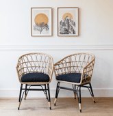 Set di 2 poltrone in rattan...