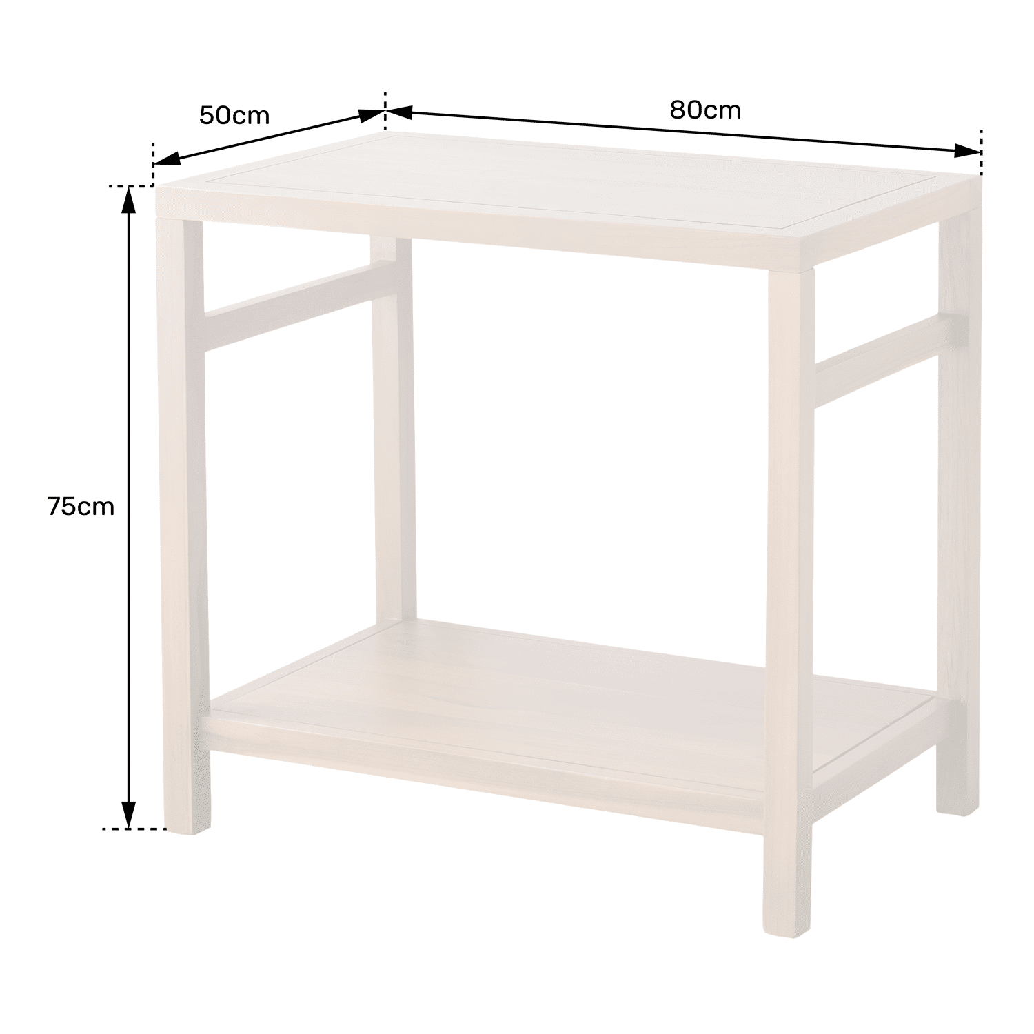 Meuble sous vasque en teck massif 80cm DEWI