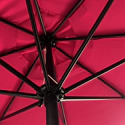 Parasol droit HAPUNA rond 3,30m de diamètre fuchsia