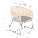 Set di 2 poltrone in rattan sintetico con cuscini RINA