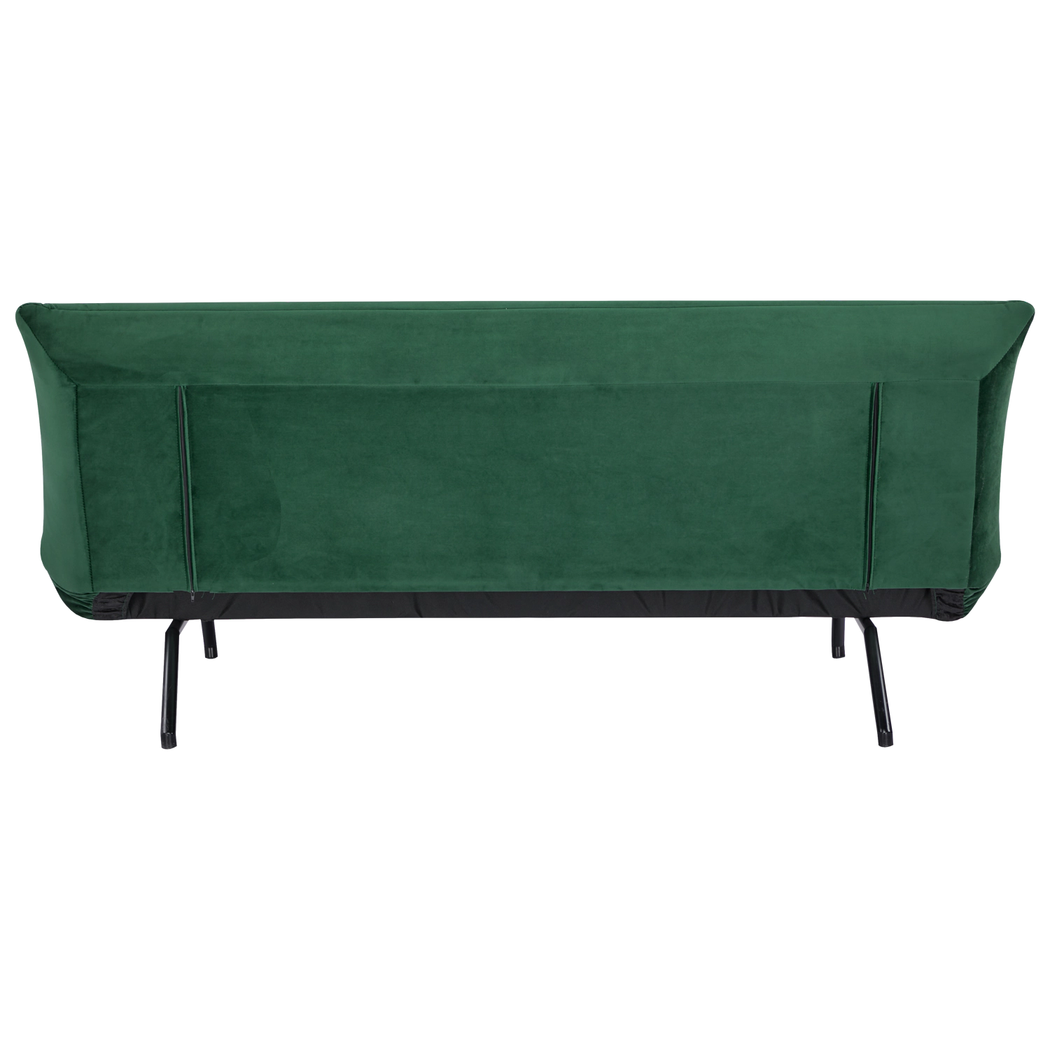 Canapé convertible 3 places en velours vert ANATOLE