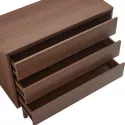 Donkere houten commode 3 lades SARAH