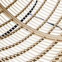 Schaukelsessel aus synthetischem Rattan mit schwarzem Kissen CINTA
