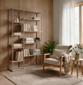 Bibliothèque en métal 189cm...
