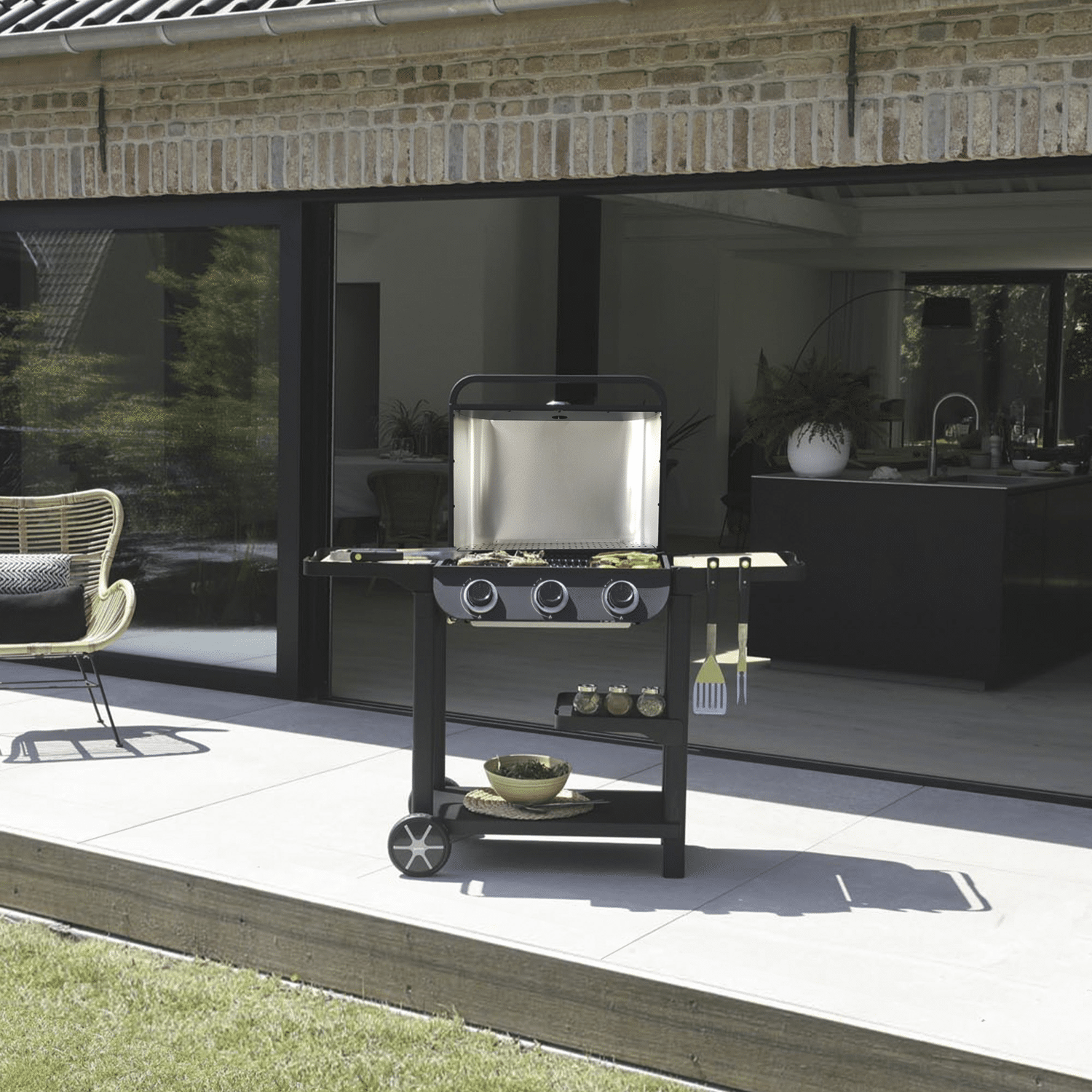 COOK'IN GARDEN - Barbecue gaz FLAVO 60 SC sur chariot