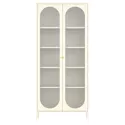Armario blanco metal y cristal 180cm YASMINE