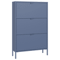 Mueble zapatero MARION 3 puertas metal gris azulado