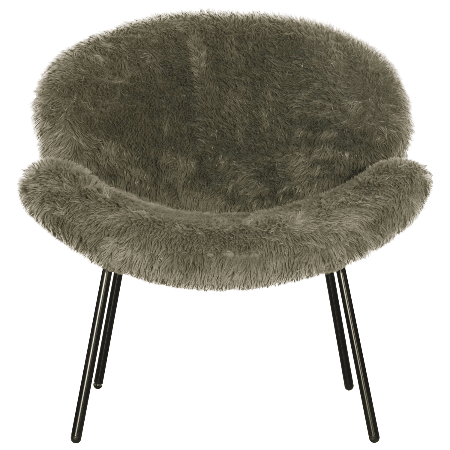 Fauteuil en fausse fourrure vert SACHA