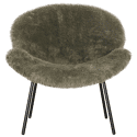 Fauteuil en fausse fourrure vert SACHA
