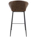 Lot de 2 tabourets de bar en simili marron ACHILLE