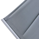 Set di 2 lettini BARBADOS in textilene grigio e tavolino - alluminio bianco
