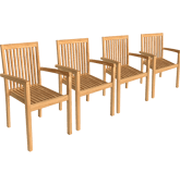 Lot de 4 chaises de jardin...
