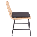 Lot de 2 chaises en rotin synthétique avec coussins OKA