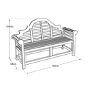 Banc de jardin en teck 150cm JAVA