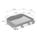 SOMAGIC - Plancha au gaz SOLIA 200 2 brûleurs 4,25kW