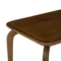 Mesa de centro em madeira maciça de manga tingida escura 100cm