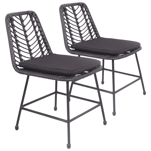 Lote de 2 sillas de ratán...