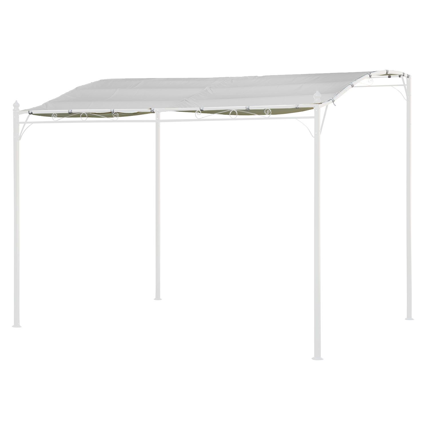 Cobertura de pérgula montada na parede 3 × 2,5m NICE bege